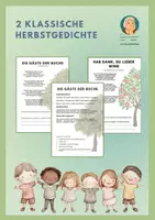 Vorschau - Arbeitsblätter - 2 klassische Herbstgedichte mit Aufgaben - Deckblatt