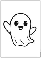 Vorschau - Mal- und Bastelvorlagen - Lustige Geister – Fensterbilder für Halloween - Seite 1