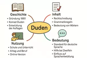Vorschau - Arbeitsblätter - AB mit Fragen zum Thema "Duden" + Lösungsblatt + Mindmap + Infografik - Seite 2