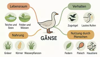 Vorschau - Arbeitsblätter - Arbeitsblatt "Gänse" + Onlineübung & MP3 + Mindmap + Infografik - Seite 3