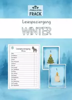 Vorschau - Arbeitsblätter - Lesespaziergang Winter - 4 Versionen in 2 Schwierigkeitsniveaus - Deckblatt