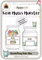 Vorschau - Anderer Materialtyp - Kein Mucksmonster Beschriftung Ruhe-Glas Etikett - Deckblatt