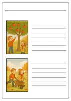 Vorschau - Arbeitsblätter - Bildergeschichte Herbst schreiben einfach Apfelbaum - Seite 3