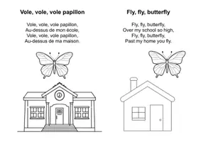 Aperçu - Inclusion - Vole vole vole papillon (comptine maternelle, CP) (FR-EN) - Page de couverture