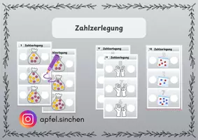 Vorschau - Stationenlernen - Zahlzerlegung bis 10 - Seite 1