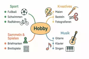 Vorschau - Arbeitsblätter - Arbeitsblatt "Hobby" + Onlineübung & MP3 + Mindmap + Infografik - Seite 2