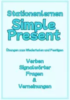 Vorschau - Stationenlernen - Stationenlernen: Simple Present - Deckblatt