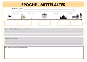 Vorschau - Stundenentwürfe - Mittelalter: zeitliche Einordnung | Unterrichtsmaterial - Seite 1
