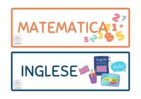 anteprima - Flashcard - Etichette materie scuola primaria - Pagina di copertina