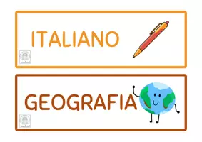 anteprima - Flashcard - Etichette materie scuola primaria - Pagina 2