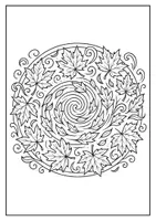 Vorschau - Mal- und Bastelvorlagen - Herbst Mandala – Pflanzen - Seite 3