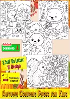 Aperçu - Matériel pour travaux manuels / dessin - Autumn Coloring Pages for Kids - Page de couverture