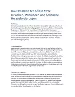 Vorschau - Arbeitsblätter - Unterrichtsmaterial „Kommunalwahl NRW 2025: Ursachen und Wirkungen des AfD-Erfolgs“ - Deckblatt