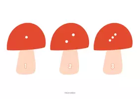 Voorbeeld - Paddenstoelen cijfers en stippen - Pagina 2