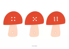 Voorbeeld - Paddenstoelen cijfers en stippen - Pagina 3