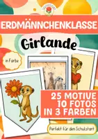 Vorschau - Mal- und Bastelvorlagen - Erdmännchenklasse - Girlande (Schulstart) - Deckblatt
