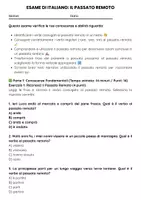 anteprima - Compiti in classe/Test - Tempi verbali italiani: Passato Remoto - Pagina 1