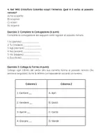 anteprima - Compiti in classe/Test - Tempi verbali italiani: Passato Remoto - Pagina 2