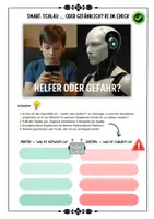 Vorschau - Unterrichtsreihen - Künstliche Intelligenz KI ChatGPT Unterrichtsmaterial Deutsch Informatik Klasse 7–10 Arbeitsblätter Jugendliche Schule Chancen Risiken Anwendungen Regeln digitale Medien mit Lösungen - Seite 1