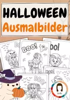 Vorschau - Mal- und Bastelvorlagen - 80 Ausmalbilder: Halloween Kostüme - Deckblatt