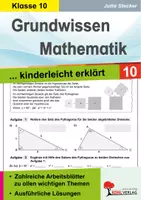 Vorschau - Arbeitsblätter - Grundwissen Mathematik Klasse 10 | Quadratfunktionen, Trigonometrie, Körper, Potenzen, Statistik | 108 Seiten mit Lösungen - Deckblatt