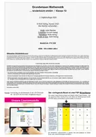 Vorschau - Arbeitsblätter - Grundwissen Mathematik Klasse 10 | Quadratfunktionen, Trigonometrie, Körper, Potenzen, Statistik | 108 Seiten mit Lösungen - Seite 1