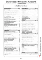 Vorschau - Arbeitsblätter - Grundwissen Mathematik Klasse 10 | Quadratfunktionen, Trigonometrie, Körper, Potenzen, Statistik | 108 Seiten mit Lösungen - Seite 2