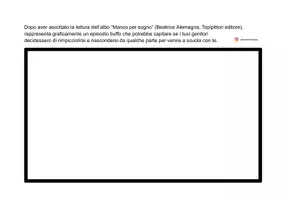 anteprima - Esercizi - Attività albo Manco per sogno (Beatrice Alemagna, Topipittori) - Pagina 1