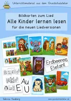 Vorschau - Poster - Bildkarten zum Lied: Alle Kinder lernen lesen (Neuauflage) - Deckblatt