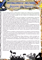 Vorschau - Arbeitsblätter - Imperialismus & 1.Weltkrieg - Ausgang des Krieges - Deckblatt