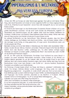 Vorschau - Arbeitsblätter - Imperialismus & 1.Weltkrieg - Pulverfass Europa - Deckblatt