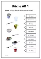 Vorschau - Arbeitsblätter - Arbeitsblattsammlung DaF/DaZ. Obst und Gemüse, Alltagsgegenstände, Kleidung, Verben und Schule - Seite 2