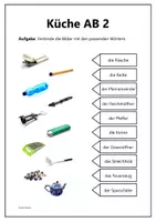 Vorschau - Arbeitsblätter - Arbeitsblattsammlung DaF/DaZ. Obst und Gemüse, Alltagsgegenstände, Kleidung, Verben und Schule - Seite 3