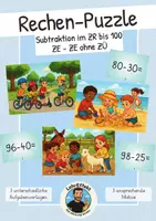 Vorschau - Spiele - Rechen-Puzzle Subtraktion ZR100 ZE - ZE ohne ZÜ - Deckblatt
