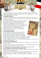 Vorschau - Arbeitsblätter - Weimarer Republik - Wer wählte die NSDAP - Klasse 8 - Deckblatt