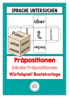 Vorschau - Spiele - Präpositionen- Spiel mit dem Würfel - Deckblatt