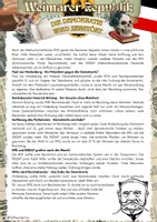 Vorschau - Arbeitsblätter - Weimarer Republik - Demokratie wird zerstört - Klasse 8 - Deckblatt