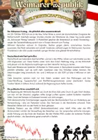 Vorschau - Arbeitsblätter - Weimarer Republik - Weltwirtschaftskrise - Klasse 8 - Deckblatt