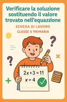 anteprima - Esercizi - Verificare la soluzione sostituendo il valore trovato nell’equazione - Pagina di copertina