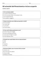 anteprima - Quiz - Quiz: Gli scienziati del Rinascimento e le loro scoperte (Galileo Galilei) - Pagina 1