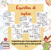 anteprima - Poster - Copertina per quaderno di inglese – Scuola primaria - Pagina di copertina