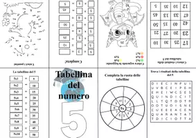 anteprima - Esercizi - La Tabellina del 5- mini quaderno operatIvo - Pagina di copertina