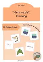 Vorschau - Spiele - Merk es dir - Kleidung (DaZ / DaF) - Deckblatt