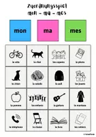Vorschau - Spiele - Französisch: mon - ma - mes, Zuordnungsspiel mit Lösungen - Deckblatt