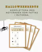 förhandsvisning - Halloweenrytmer – kreativa arbetsblad med bildstöd - försättsblad