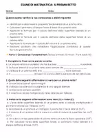 anteprima - Compiti in classe/Test - Esame di Geometria: il Prisma Retto - Pagina 1