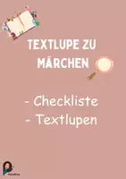 Vorschau - Arbeitsblätter - Märchenfortsetzung überprüfen Checkliste/Textlupe - Deckblatt