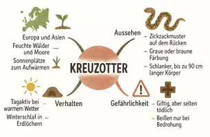 Vorschau - Arbeitsblätter - Arbeitsblatt "Kreuzotter" + Onlineübung & MP3 + Mindmap + Infografik - Seite 3