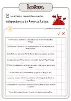 Vorschau - Arbeitsblätter - Comprensión lectora – independencia de América Latina + soluciones - Seite 2