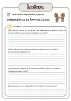 Vorschau - Arbeitsblätter - Comprensión lectora – independencia de América Latina + soluciones - Seite 3
